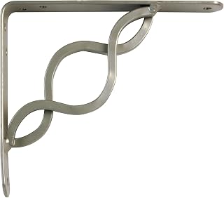Amig - Wall Shelf Bracket | Functional Design and Easy Installation | Heavy Duty Support up to 180 kg | Ideal for Home and Office | Steel Alloy, Metallic Grey, 200 x 150 mm