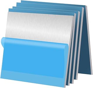 Tynulox 5PCS 6061 Aluminum Sheet Metal 1/4" x 4" x 4", Aluminum Plates Covered with Protective Film, Heat Treatable Aluminum Flat Bar for DIY Craft, Industry