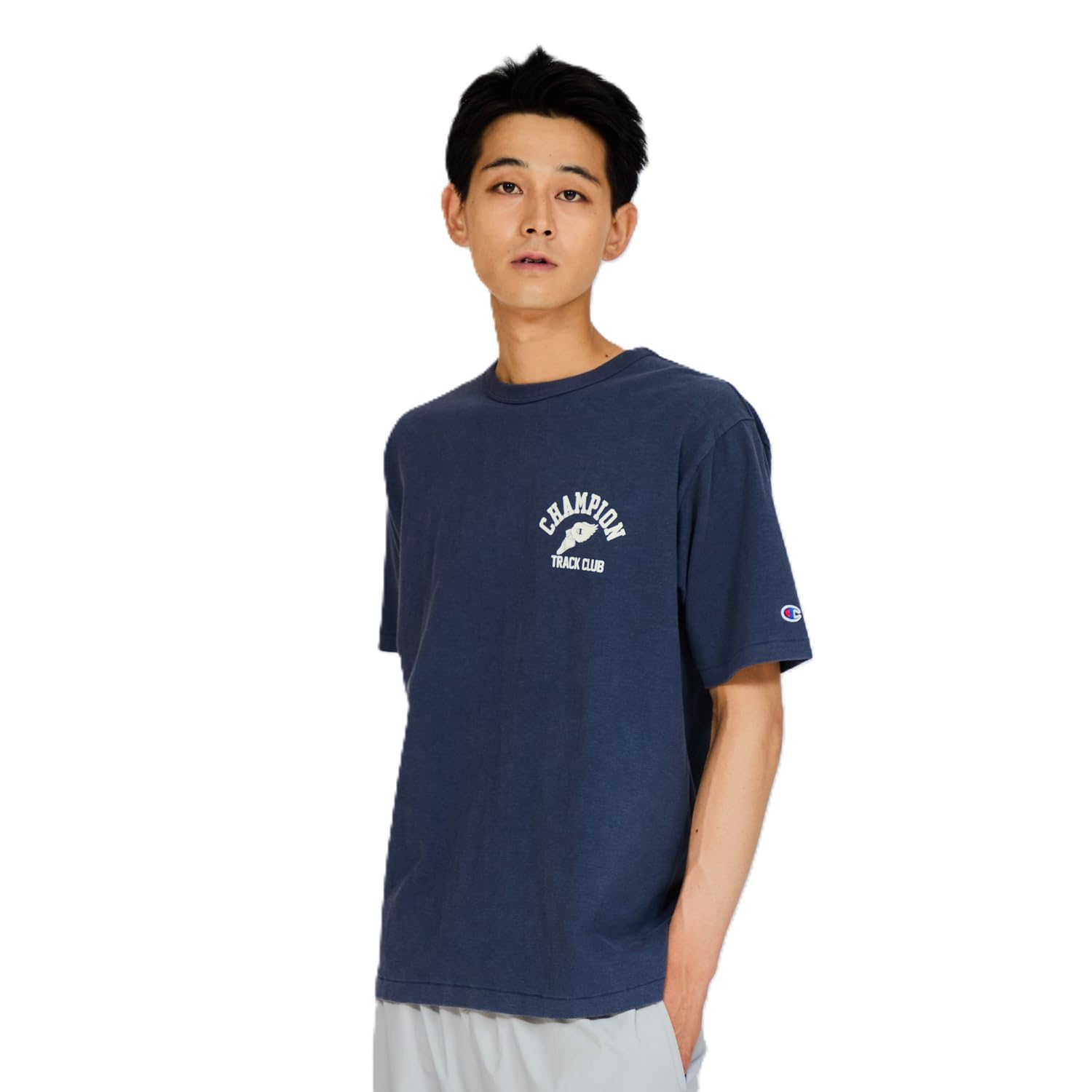 Champion C3-B335 Men's Short Sleeve Short Sleeve Short Sleeve Crew Neck 100% Cot