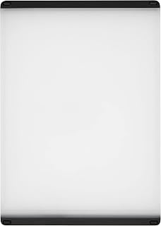 OXO Good Grips Plastic Utility Cutting Board | Prepare Large Meals, Easy Cleanup, Double-Sided Non-Porous Surface, Resists Odors, Meat, Vegetables, Dishwasher Safe