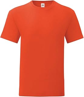 Fruit of the Loom Pack of 10 Mens Iconic T-Shirts Sizes S-5XL, Vibrant Red, XXL