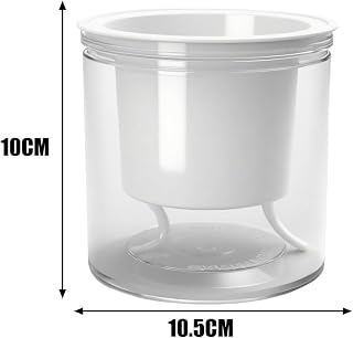 Self Watering Planter Pot Clear Automatic Water Absorption Pot Indoor Hydroponic Plant Flower Pot Green Luo Succulent Plants Violet (10.5x10.5x10cm)