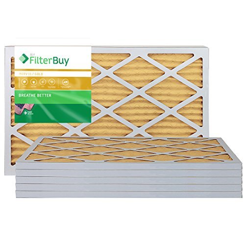 Filterbuy 16x25x1 Air Filter MERV 11 Pet & Allergy Defense (6-Pack) | Electrosta