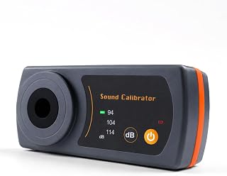 Decibel Meter Calibrator, High Precision SPL Meter Calibrator with 94dB 104dB 114dB Calibration Level, 1/2 Inch Mic Slot, 1000Hz Output, Low Battery Alert, Sound Level Calibrator for Lab Testing