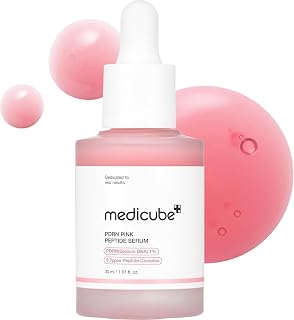 medicube PDRN Pink Peptide Serum with Salmon DNA | Pink Glow Serum - Peptides & Niacinamide for Hydration & Firm-Looking Skin, Uneven Tone Care, Korean Skincare, 1.01 fl. Oz