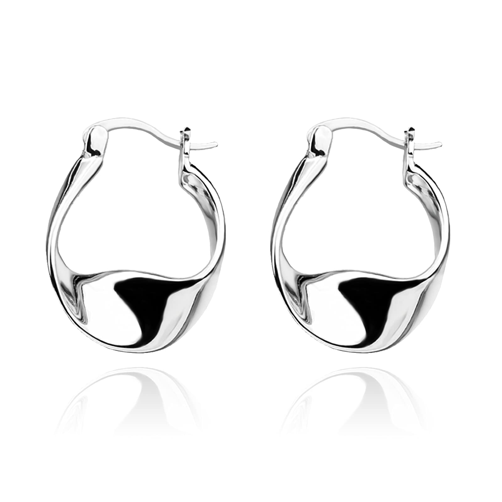 925 Sterling Silber Creolen Ohrringe für Frauen kleine leichte Creolen Hypoaller