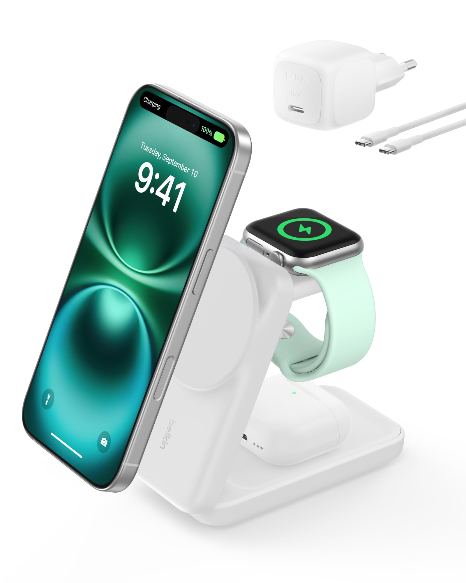 Belkin UltraCharge Magnetic Wireless Charger with 25W Qi2 - White