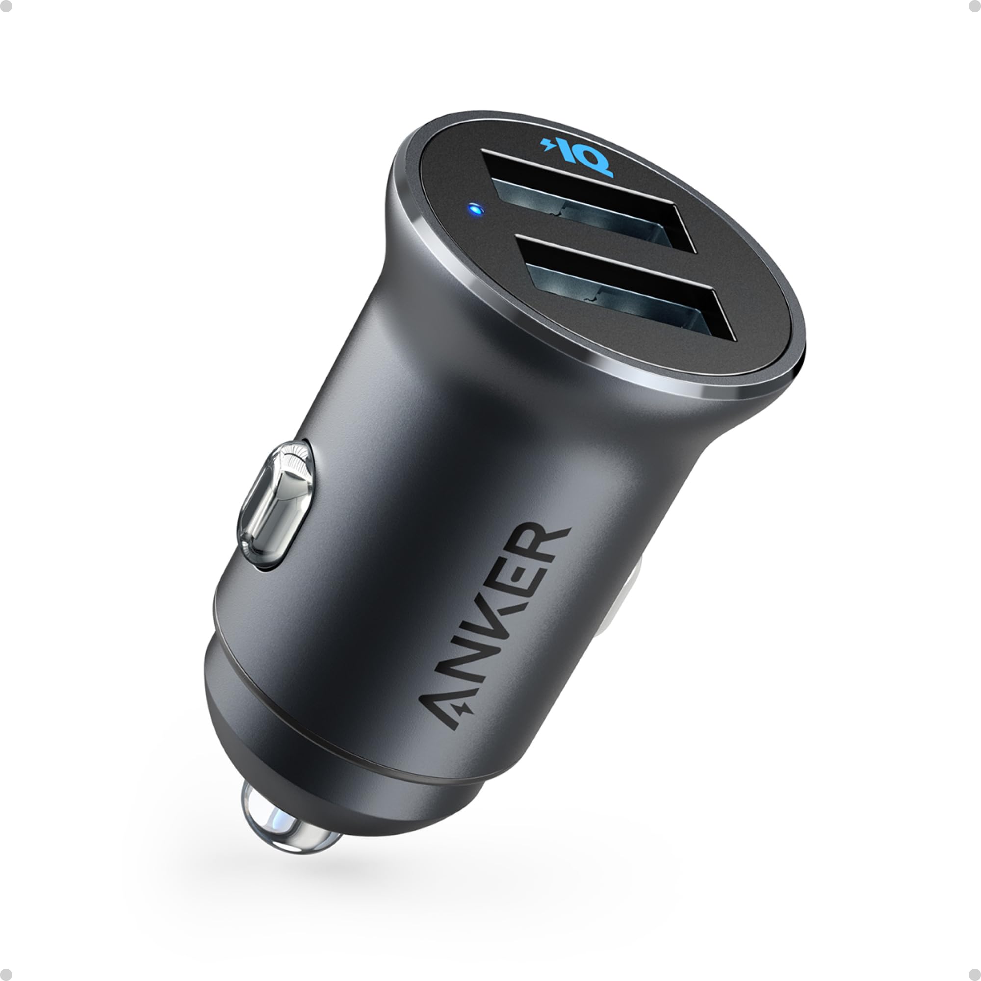 Anker Car Charger, 24W Dual USB Car Charger - Compact Aluminum Alloy, PowerDrive
