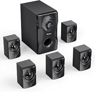 Bobtot Surround Sound Systems Home Theater System, 5.25" Subwoofer | 700 Watts Peak Power 5.1/2.1Wired Stereo Speaker System, Strong Bass with Bluetooth ARC Optical Input