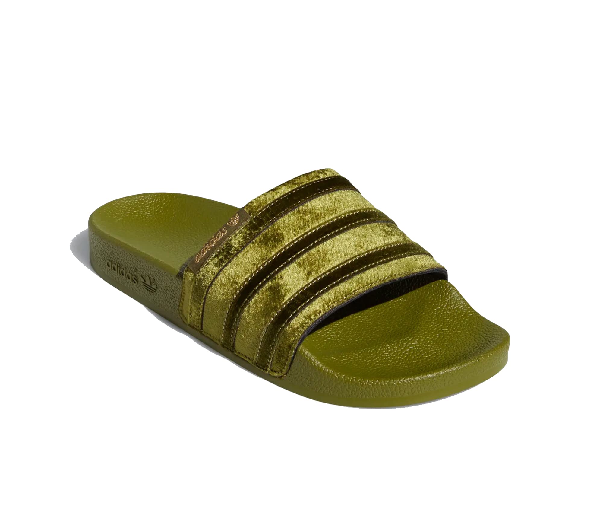 adidas Unisex-Adult Adilette Aqua Slides Sandal, Orbit Green/Orbit Green/Gold Me