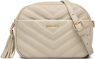 Miss Lulu Borsa a Tracolla Donna Piccola in Morbida Pelle PU Nera