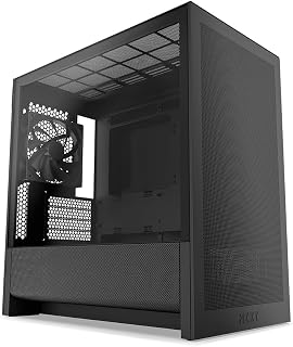 NZXT H3 Flow - Micro-ATX Airflow PC Case - Black | Space-efficient Micro-ATX case with optimized airflow, full-size GPU support, and back-connect motherboard compatibility.
