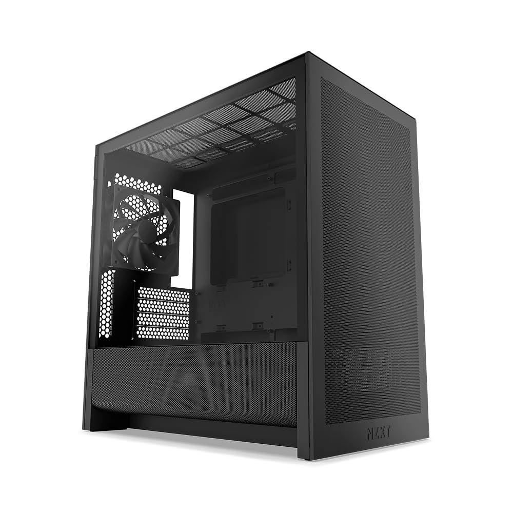 NZXT H3 Flow - Micro-ATX Airflow PC Case - Black | Space-efficient Micro-ATX cas