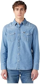 Wrangler - Camicia Uomo - vestibilità Regular - 27Mw - Stone Scuro