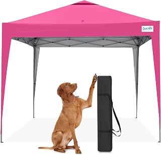 Quictent 10x10 Pop Up Canopy Tent Without Sidewall | Instant Setup Gazebo for 1 Person, Portable & Compact, Waterproof, Ideal for Camping, Beach, Parties, and Outdoor Events