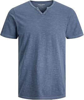 JACK & JONES JJESPLIT Men's Basic V-Neck Short Sleeve Cotton Jersey T-Shirt
