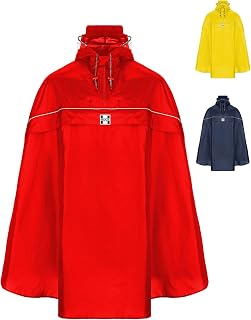 Hock, Bicycle, Rain Poncho with Hood, Including Viewing Window, Bicycle Poncho, Waterproof With Reflectors, Men’s and Women’s Rain Protection, Optimal Rain Cape to Go, For All Bikers