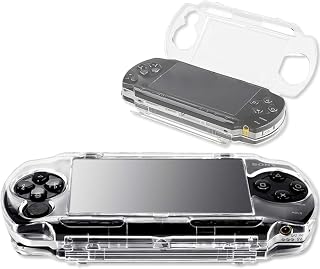 Clear Hard Case for PSP 1000 Series，Protective Transparent Hard Case, Full Cover Protector Cover Case with Clear Display Movie Bracket, Shock/Scratch Resistant (for PSP 1000 Series)