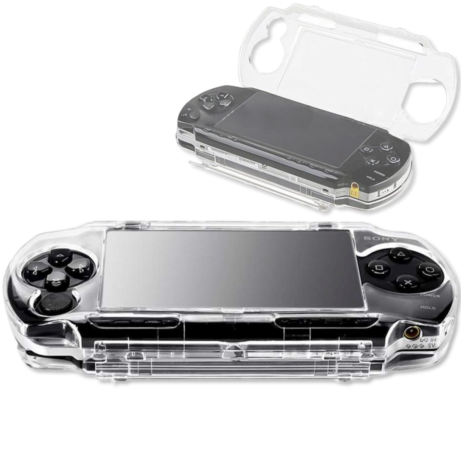 Clear Hard Case for PSP 1000 Series，Protective Transparent Hard Case, Full Cover