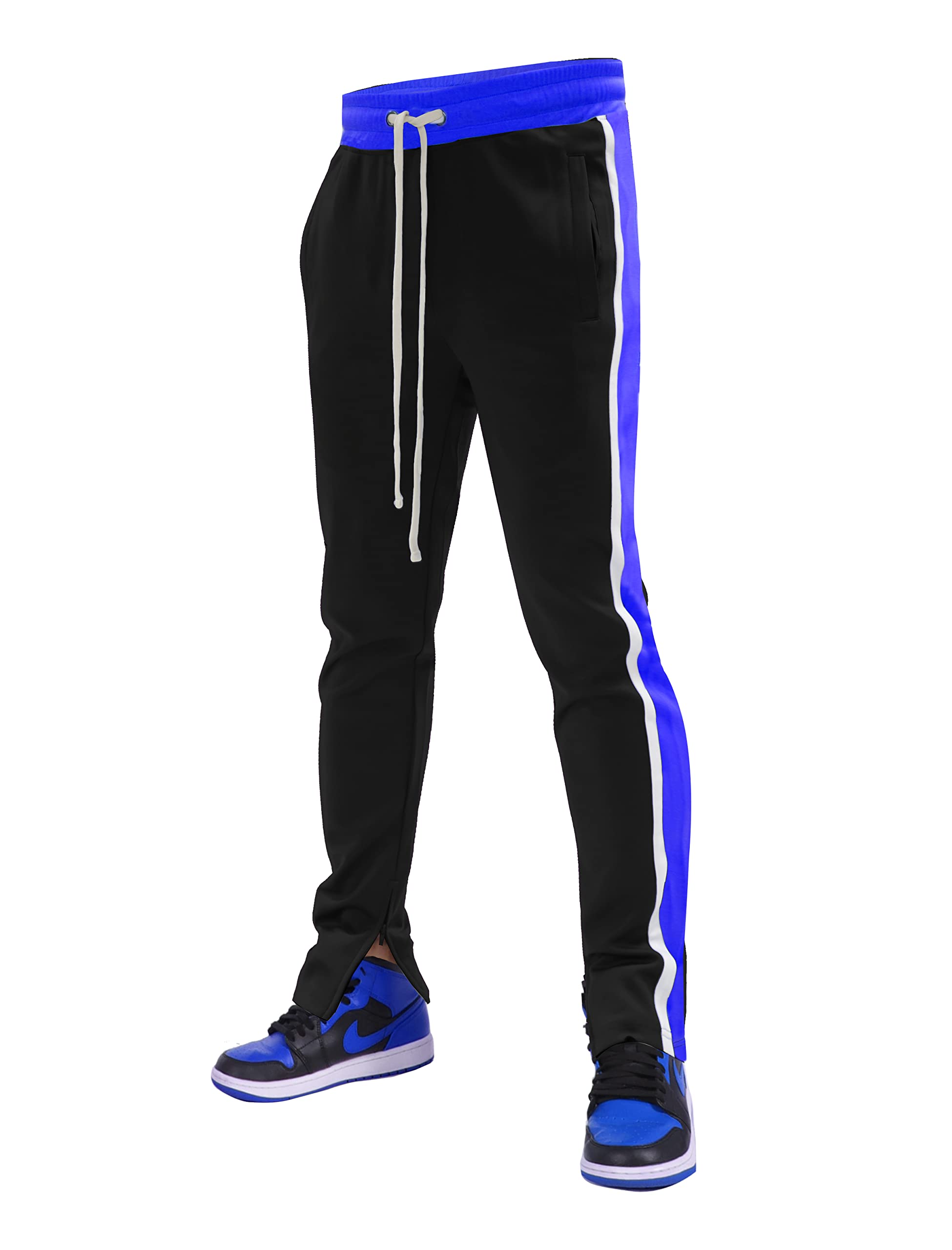SCREENSHOT-S41706 Mens Hip Hop Premium Slim Fit Comfort Track Pants - Athletic S