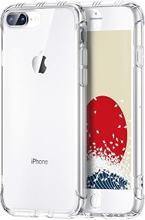 Ones Cover for iPhone 8 Plus/7 Plus Transparent [ Military Protection Airbag Shockproof ][ Speaker Resonance ][ Hole Strap] Non-slip Thin Soft Silicone Case CzeY5FAXH-143