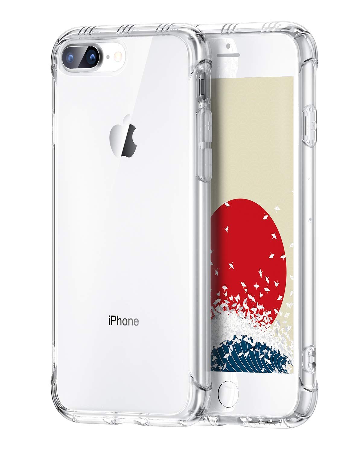 Ones Cover for iPhone 8 Plus/7 Plus Transparent [ Military Protection Airbag Sho