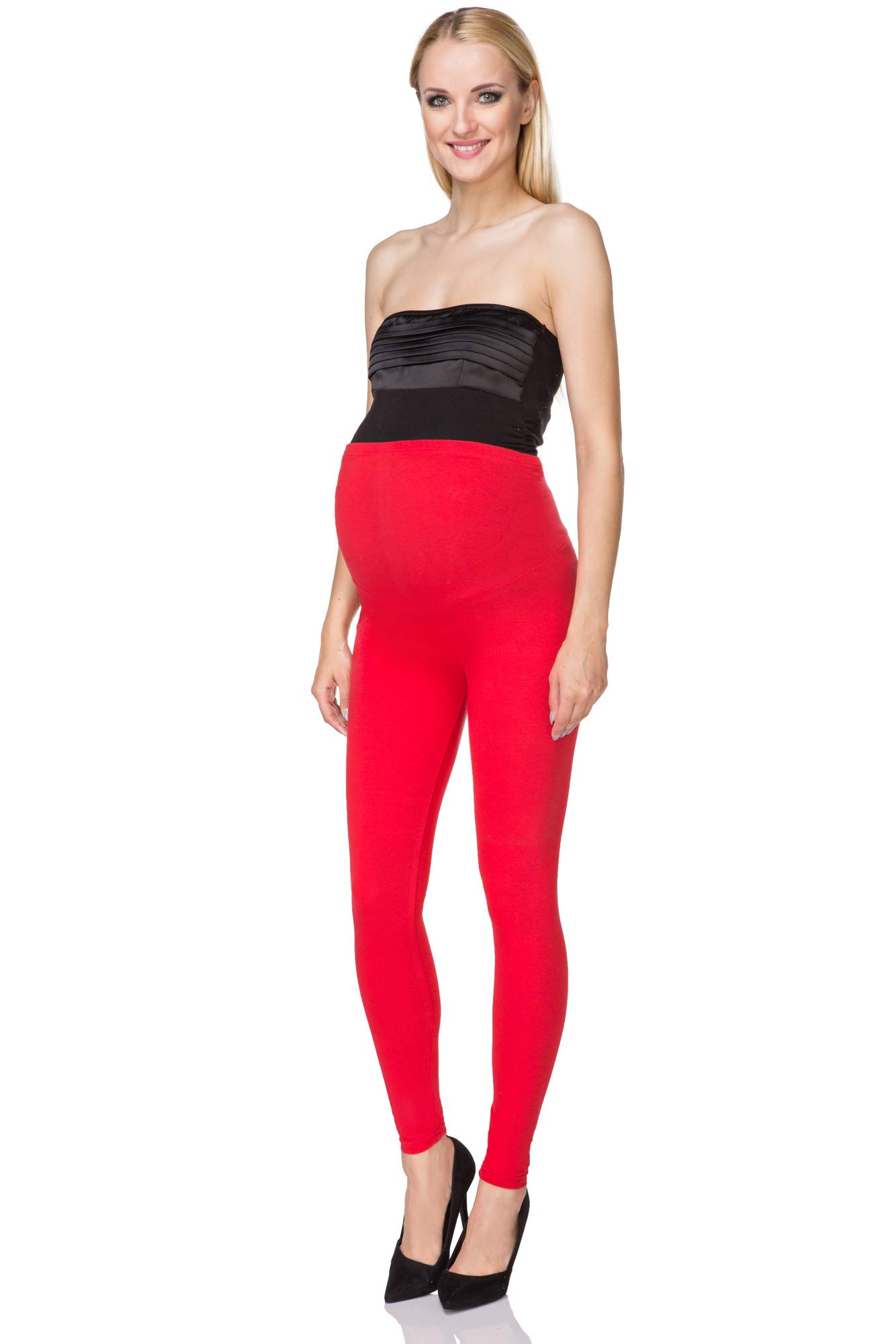 SOFTSAIL Maternity Leggings Pregnancy Pants Cotton Pants with Belly Support Over