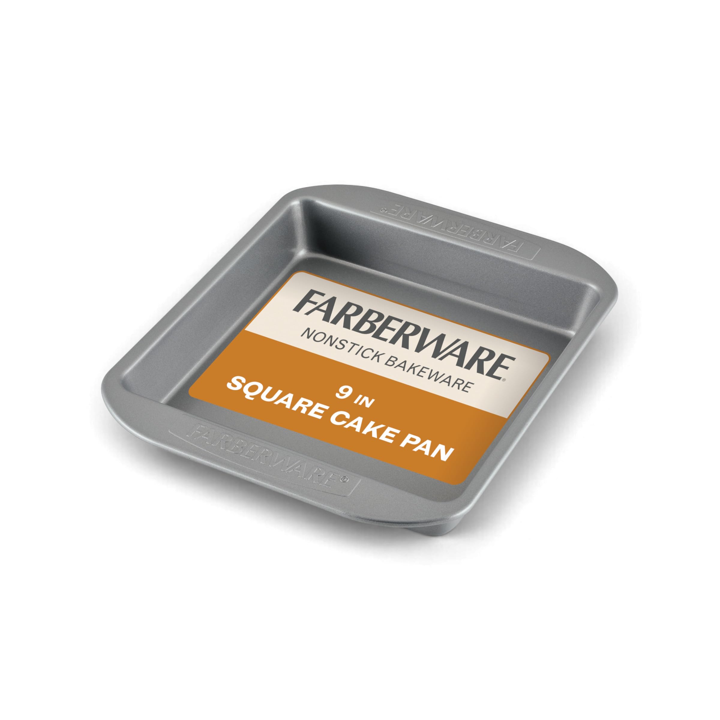 Farberware Nonstick Bakeware 9-Inch Square Cake Pan, Gray | Even baking and quic