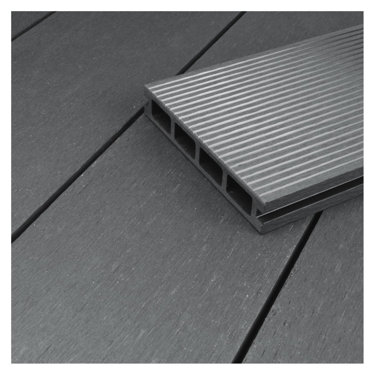 HORI WPC Decking Board Cuba Hollow Chamber I Patio Complete Set Including 40 x 6