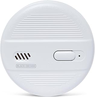 BLACK+DECKER Smoke Alarm for Home 10 Year Life with 9v Replaceable Battery | Battery Powered Smoke Alarm with 9V Battery Included. Easy Install Fire Detector for Hallways, Landings & Living Rooms