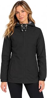 Blu Apparel Women's Waterproof Hooded Jacket Windbreaker Hiking Walking Jacket Spring