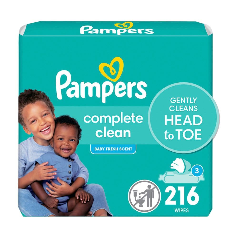 Pampers Complete Clean Baby Wipes - Fresh Scent 3X Pop-Top Packs, 3 Packs (Count