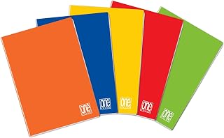 One Color Set of 5 Maxi Notebooks A4 – Plain 5M Squares 5 mm | Blasetti: 80 g FSC paper for smooth writing, wear-resistant matte cover, bright assorted colours.