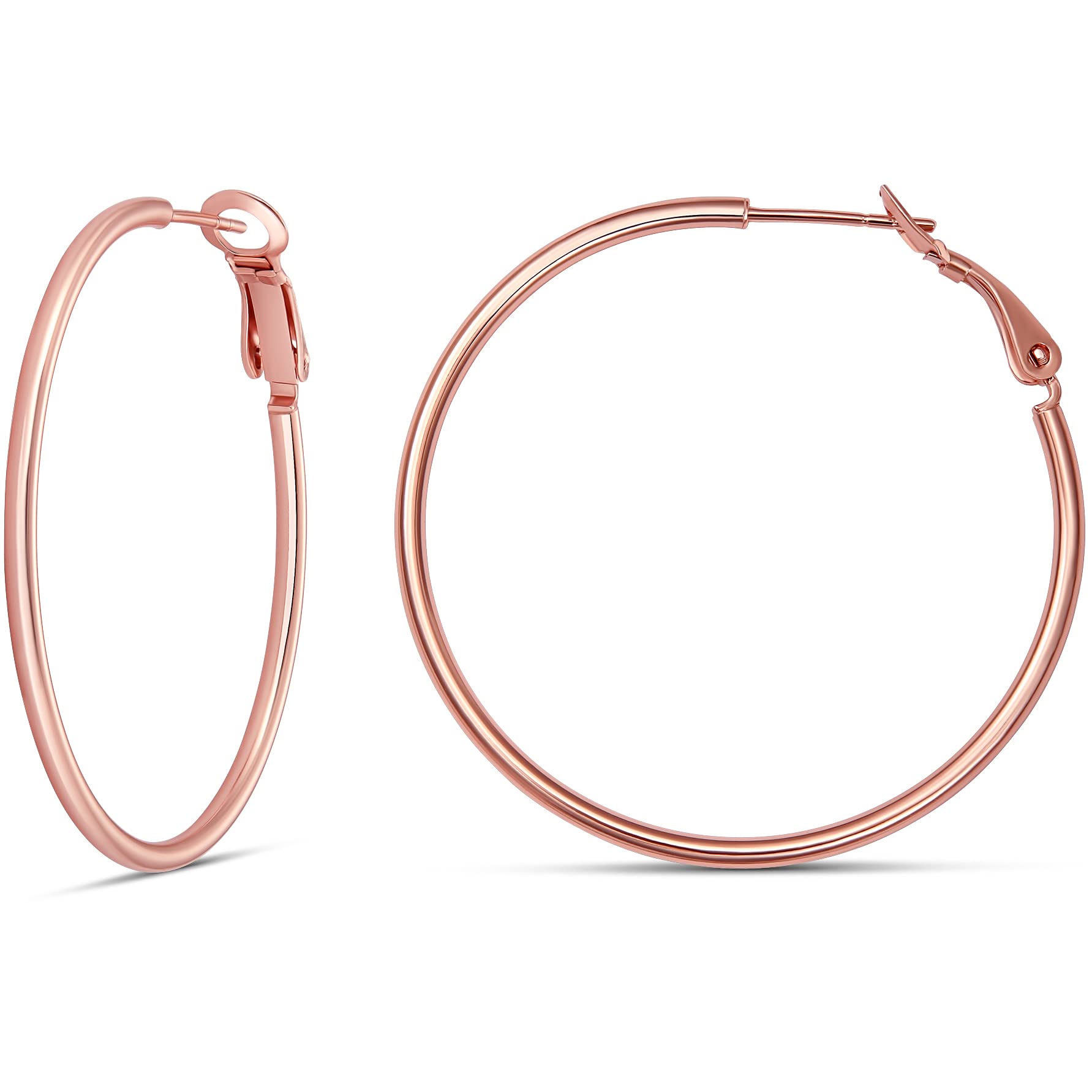 Amazon Essentials Sterling Silver or Gold plated Lightweight Paddle Back Hoop Ea