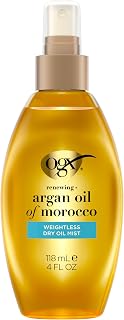 OGX Argan Oil Of Morocco Weightless Healing Dry Oil Spray | Lightweight Mist, Split Ends, Frizz Control &amp; Shine, Formulated without Parabens &amp; Sulfated Surfactants