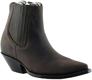 Grinders Unisex Mustang Leather Western Cowboy Dancing Ankle Boots