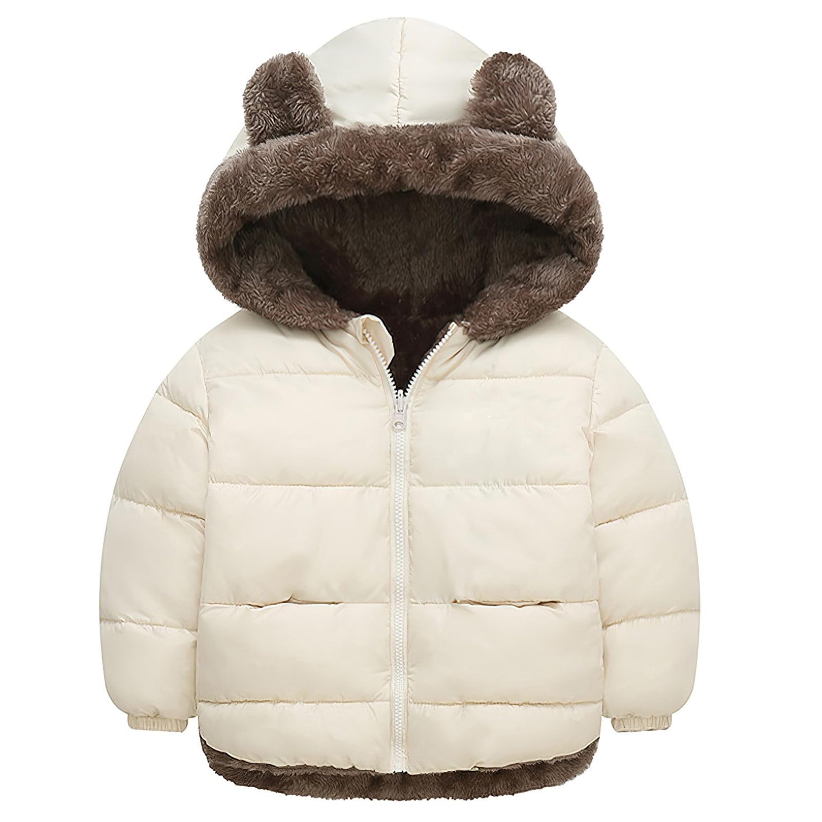 amropi Children and Boys Fleece Lined Coat Hooded Winter Warm Coats for 1-6 Year