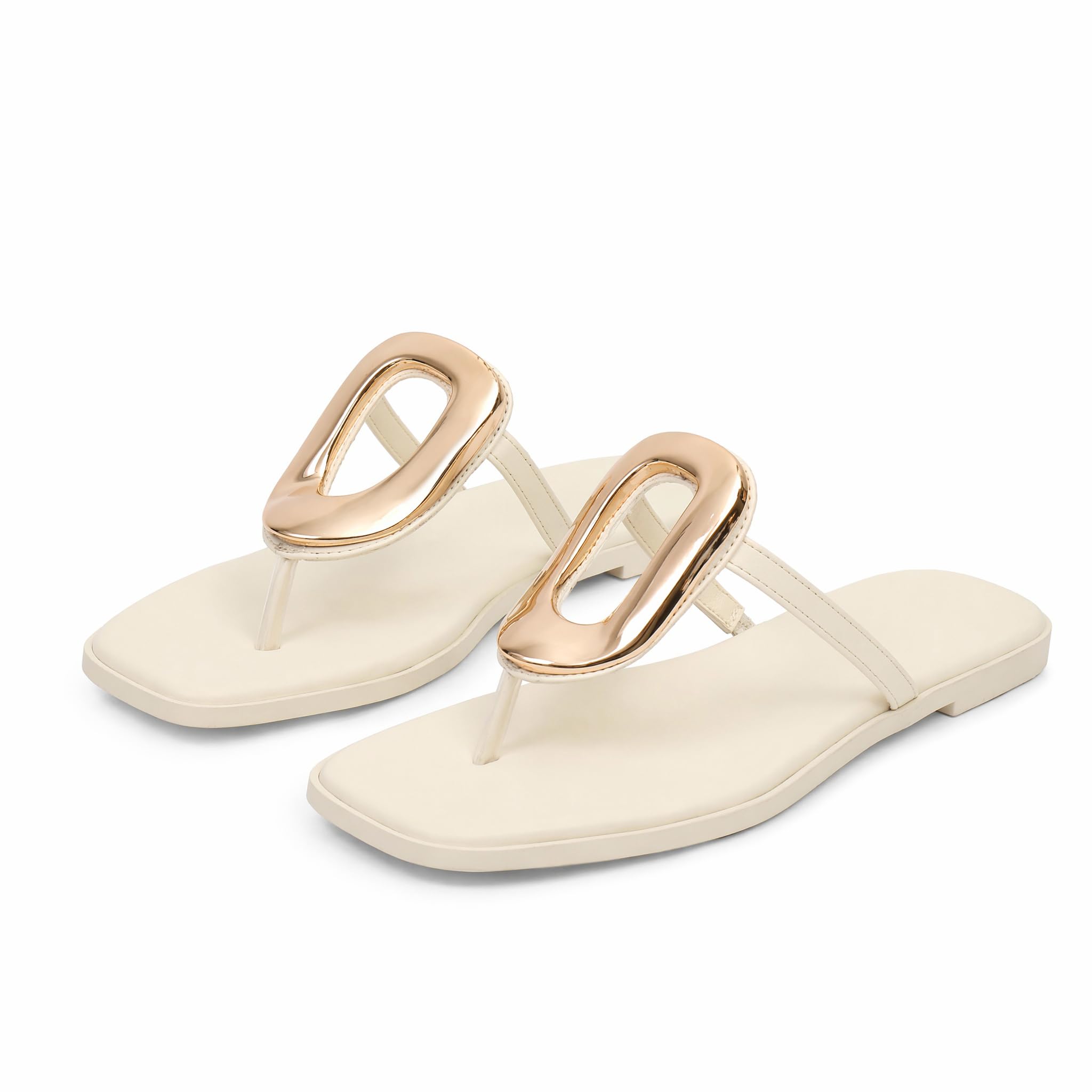 Wnshonzy Flip-Flops for Women Thong Sandals Flat Slip on Slides Beach Comfort Op