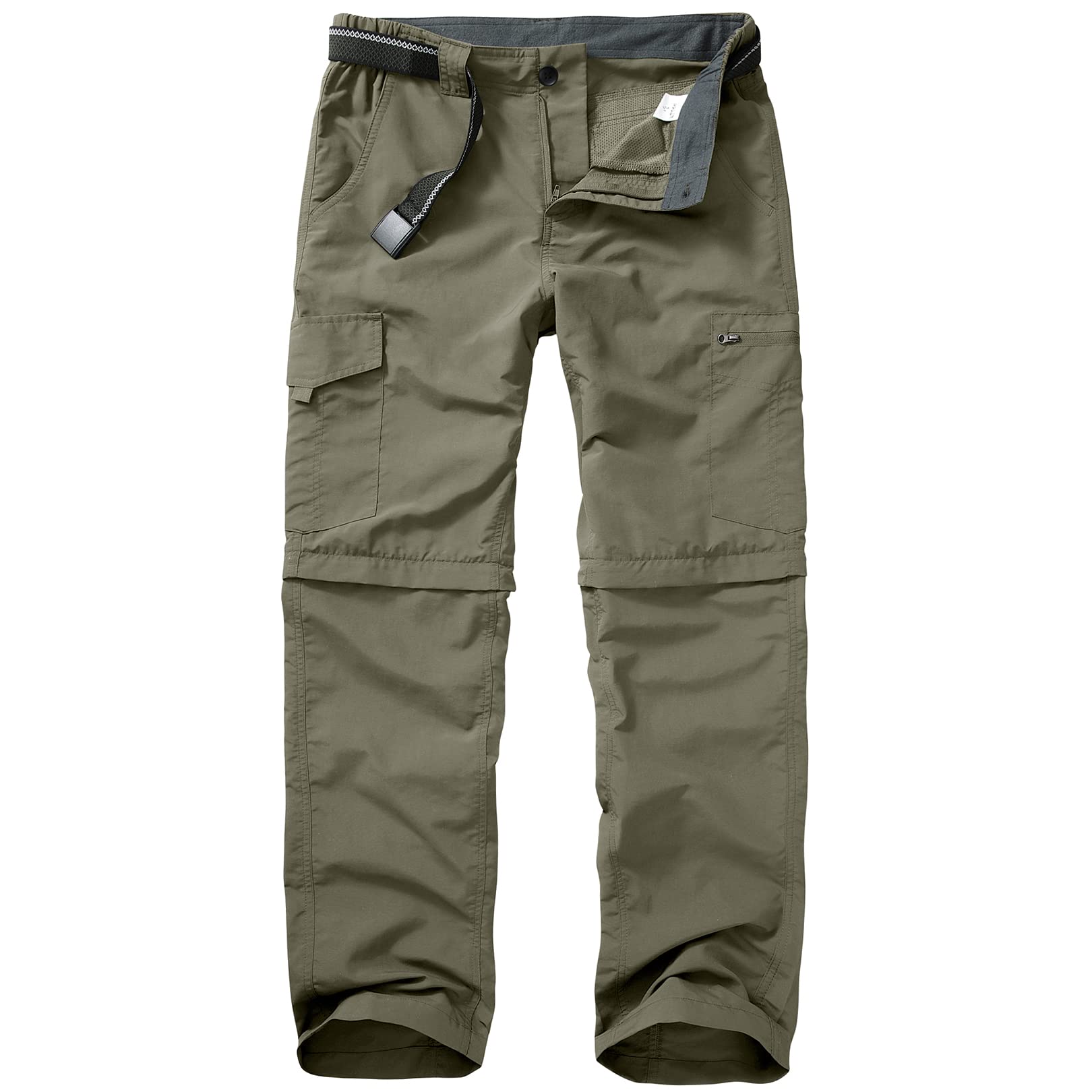 mosingle mens hiking pants safari lightweight quick dry zipper convertible trave
