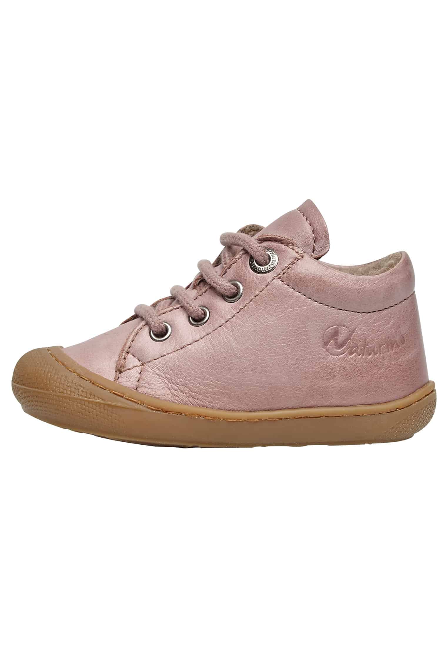 Naturino First Steps Nappa Leather Shoes with Wool Lining, Light Pink 21