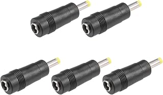 uxcell DC Power Connector 5.5x2.1mm Female Jack to 4.0x1.7mm Male Adapter Barrel Connector 5pcs