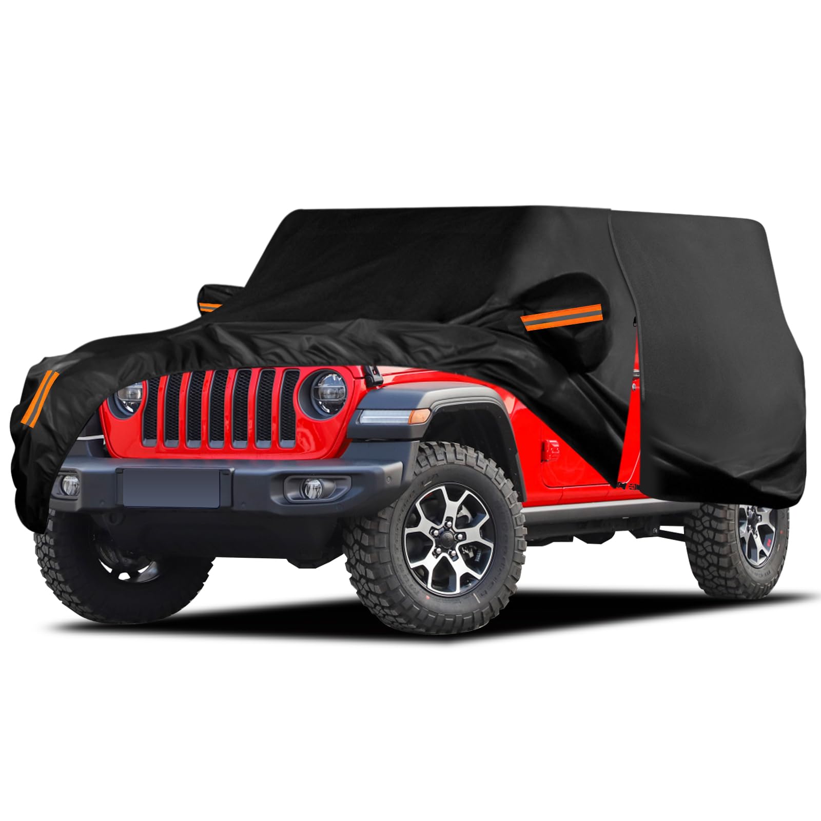 Waterproof Car Cover for Jeep Wrangler 4 Door 2006-2026 JK JL Windproof | Outdoo