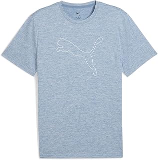 PUMA M Tad Essential Heather Cat Tee (CF Large Cat) Unisex T-Shirts - Adult (Pack of 1)
