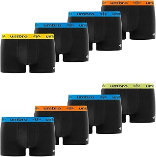 Umbro Men's Boxer Briefs Cotton, Set of 8, Black A4 (XL)