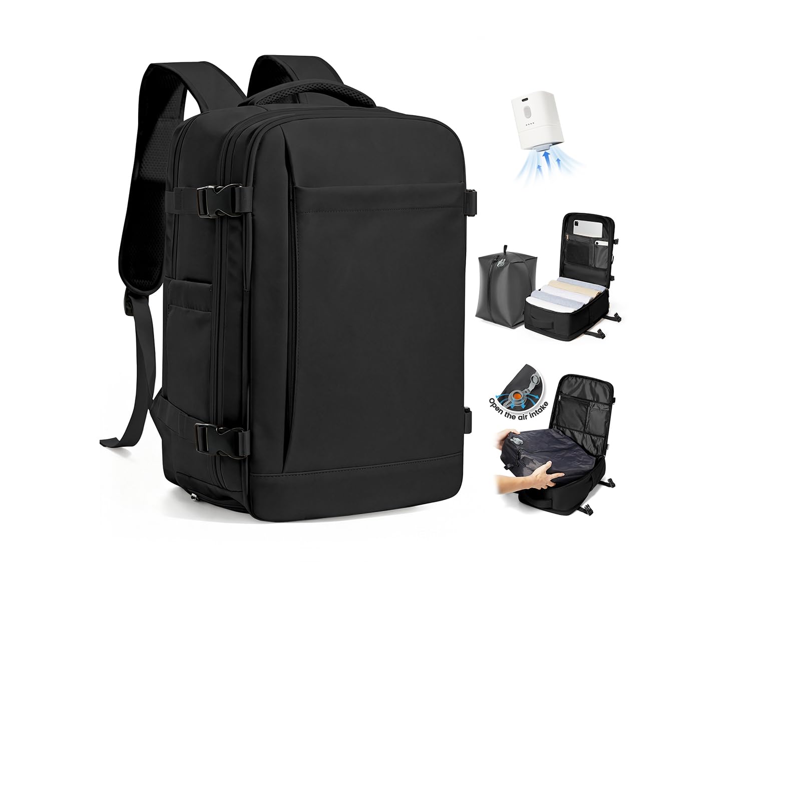 SZLX Vacuum Backpack with Pump Hand Luggage 40x30x20 Ryanair Vueling Wizzair Bac