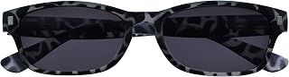 OPULIZE NIX Reading Sunglasses for Women Men - Vintage Rectangular Designer Frame - Tinted UV400 Protection Lens - Comfort Spring Hinges - Black Tortoiseshell +1.00