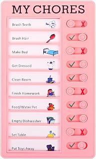 Checklist Board, Plastic Chore Chart To Do List Daily Routine Task Schedule Removable Memo Planner Home Travel My Chore , Pink