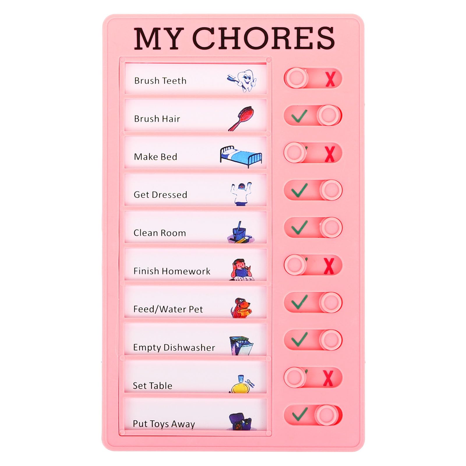 Checklist Board, Plastic Chore Chart To Do List Daily Routine Task Schedule Remo