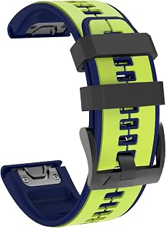 ISABAKE Strap for Garmin Fenix 7 / Fenix 6 / Fenix 5 / EPIX 2, 22mm Quickfit Silicone Wristbands for Approach S60/S62, D2 Delta, Forerunner 935/945