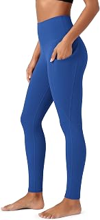 ODODOS Women's High Waisted Yoga Leggings with Pockets, Tummy Control Non See Through Workout Athletic Running Yoga Pants